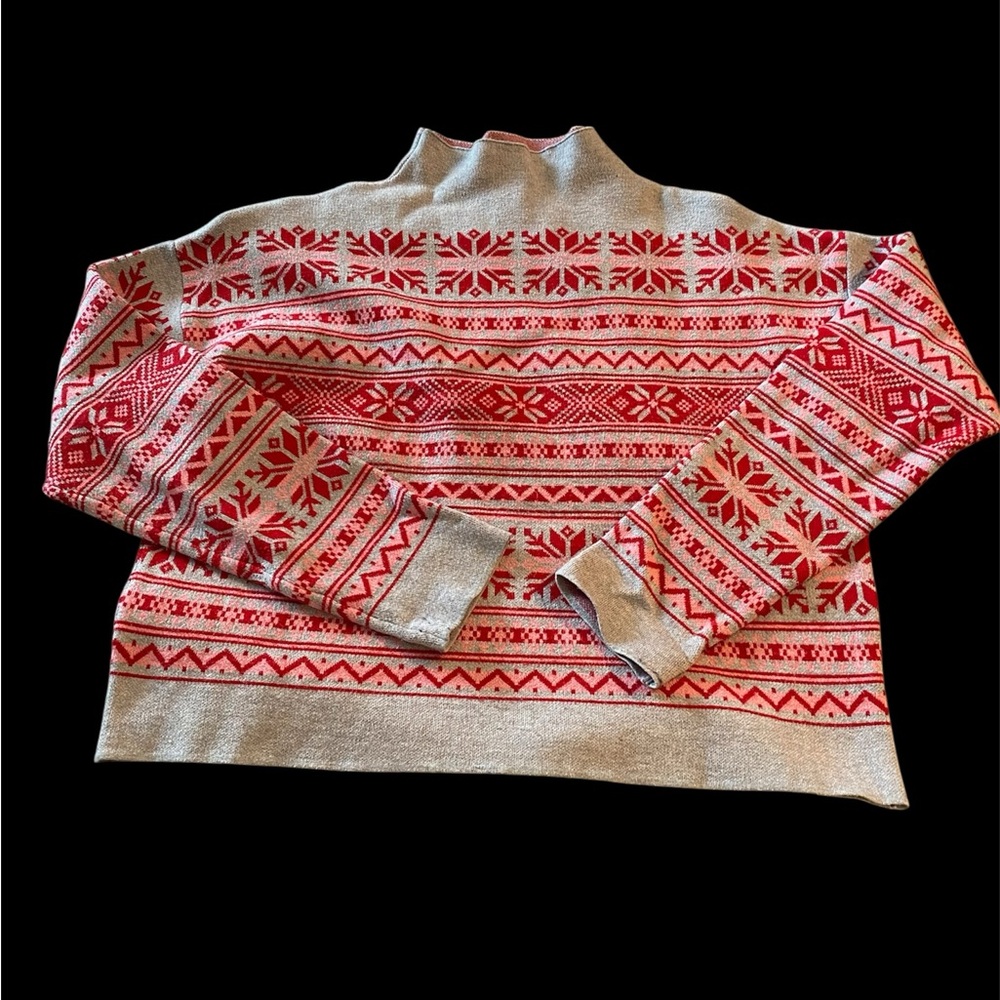 Joie Fair Isle Nordic Style Mockneck sweater Size Large